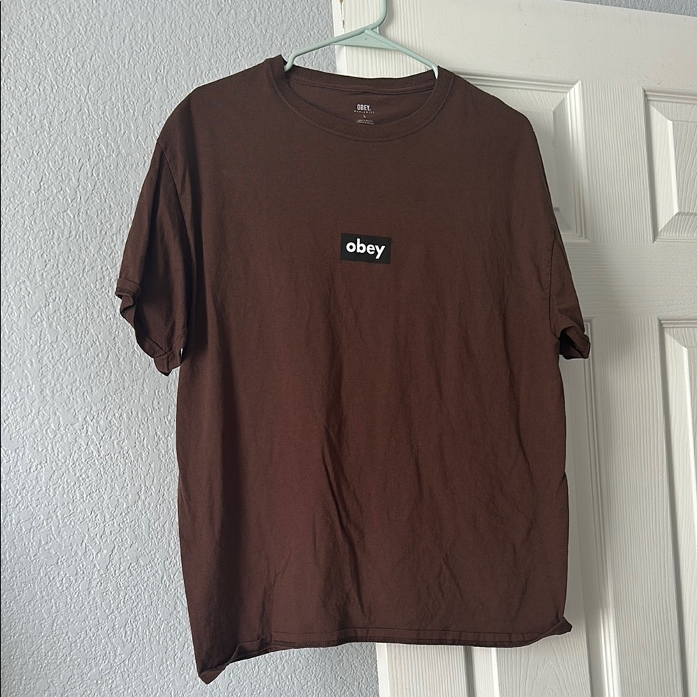 Obey Men's Brown T-Shirt